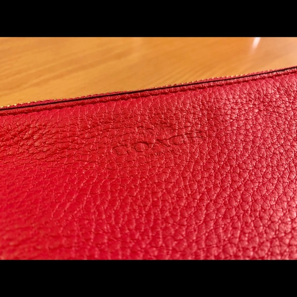 Coach Red Double Zip Wristlet - Picture 8 of 8